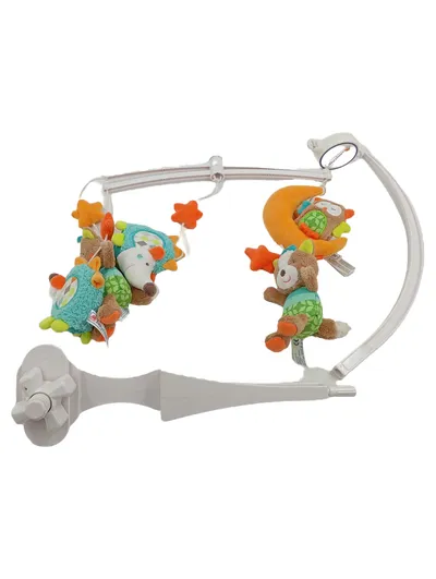 Fehn babyFEHN Mobile Spieluhr Bär Eule Igel Sterne Mond Kinderbett