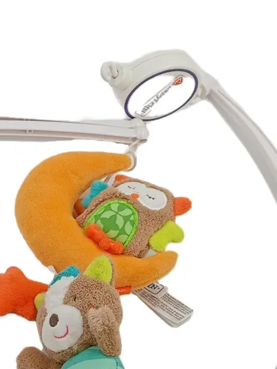 Fehn babyFEHN Mobile Spieluhr Bär Eule Igel Sterne Mond Kinderbett