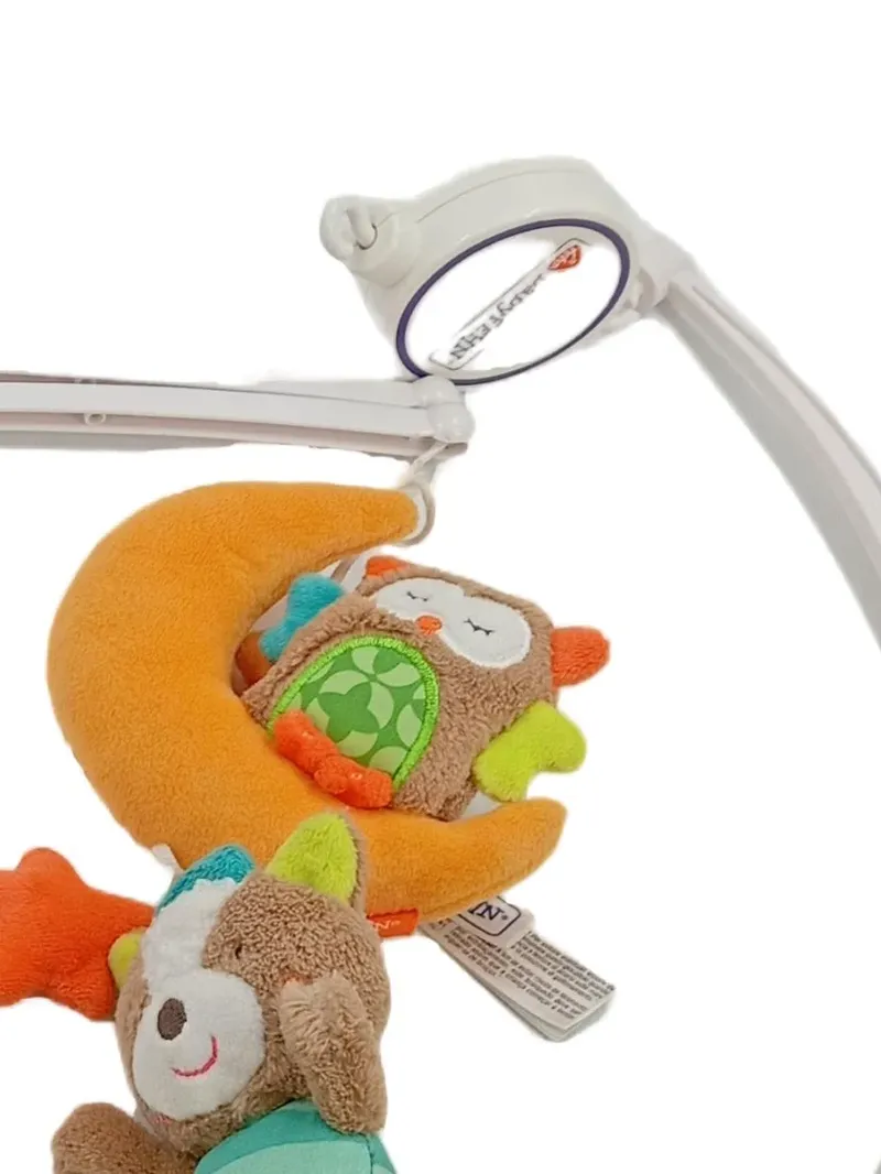 Fehn babyFEHN Mobile Spieluhr Bär Eule Igel Sterne Mond Kinderbett 2