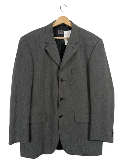 CINQUE Sakko Herren Gr. 50 L Grau Fischgrät Business Blazer Elegant Klassik