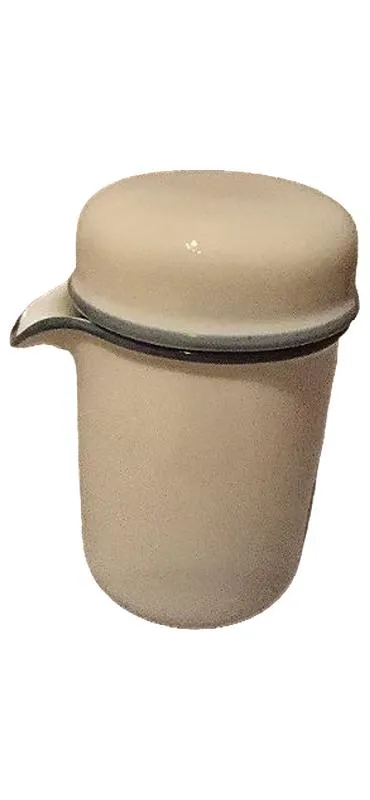 Thomas Germany Porzellan Kanne mit Deckel Weiß Minimalistisch 10cm