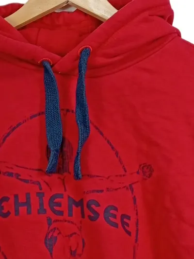 Chiemsee Hoodie Kapuzenpullover Herren Gr. XL Rot Logo-Print