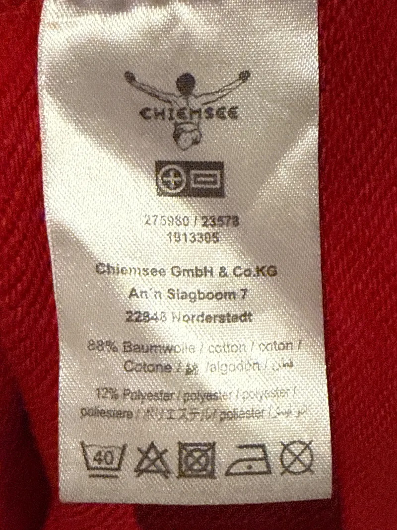 Chiemsee Hoodie Kapuzenpullover Herren Gr. XL Rot Logo-Print 4