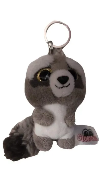 NICI Glubschis Waschbär Schlüsselanhänger Plüsch Grau 9cm