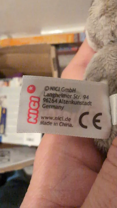 NICI Glubschis Waschbär Schlüsselanhänger Plüsch Grau 9cm
