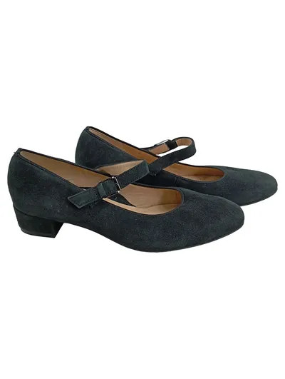 ara Damen Mary Jane Ballerinas Wildleder Grün Gr. 41 Riemchen