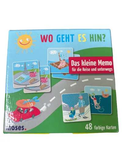 moses. Wo geht es hin? Gedächtnisspiel Memo Reise 48 Karten Kinder ab 4