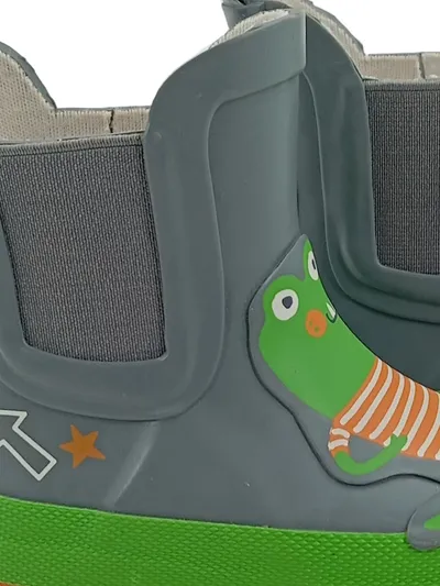 Maximo Kinder Gummistiefel Krokodil Skateboard Gr. 20 Grau Grün