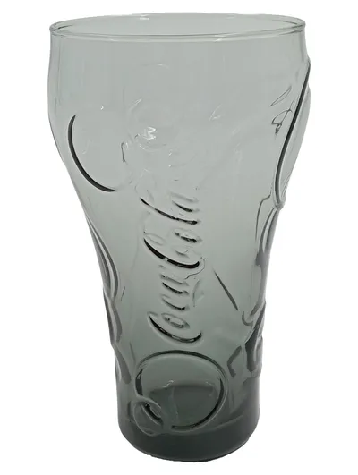 Coca-Cola Trinkglas Grau Retro Contour Design 300ml Sammlerglas