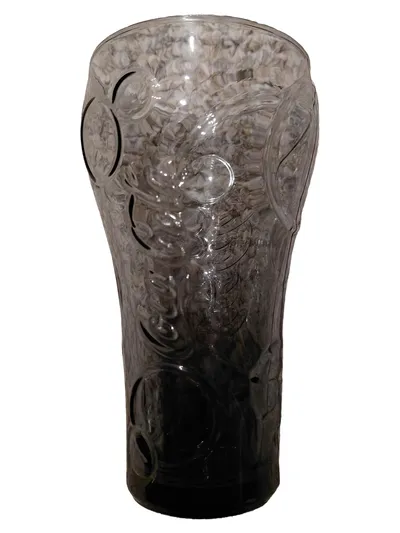 Coca-Cola Trinkglas Grau Retro Contour Design 300ml Sammlerglas