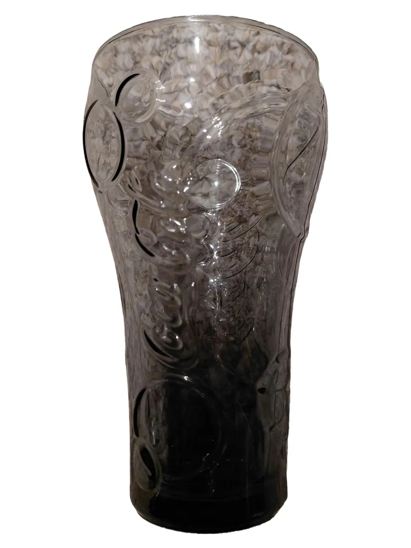 Coca-Cola Trinkglas Grau Retro Contour Design 300ml Sammlerglas 2