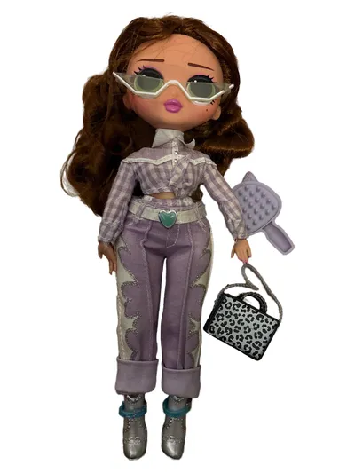 MGA Entertainment Puppenkleidung Lila Kariert Rüschen Zierknöpfe Outfit