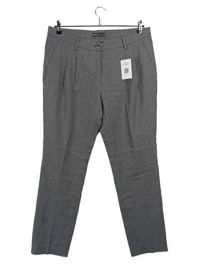 BRAX Damen Stoffhose Soft Flannel Gr. 46 Grau Business Bundfalte