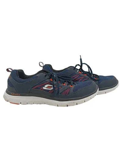 Skechers Flex Sole Herren Sneaker Low Gr. 42 Blau Orange Lightweight