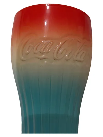 Coca-Cola Trinkglas Mehrfarbig Glas 300ml Retro Sammlerstück