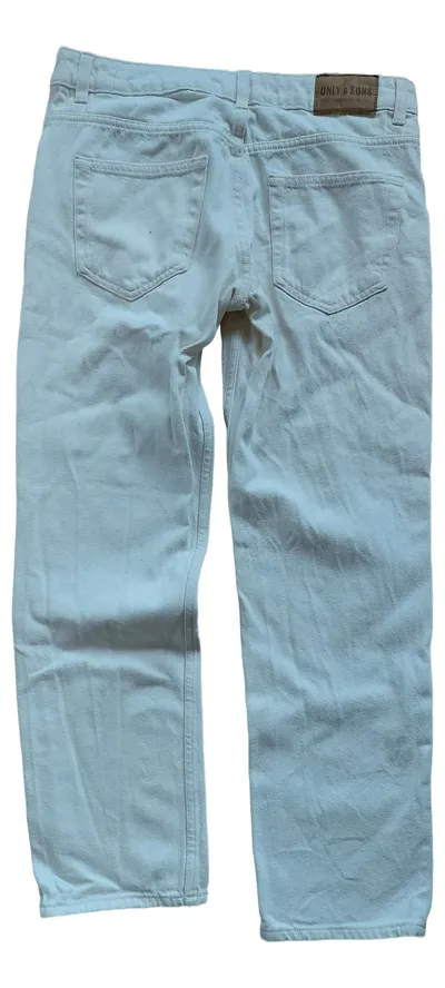 ONLY & SONS Herren Jeans Regular Fit Hose W29xL30 Beige Casual