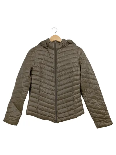 ME & ME Damen Steppjacke mit Kapuze Oliv Gr. S/36 Leicht