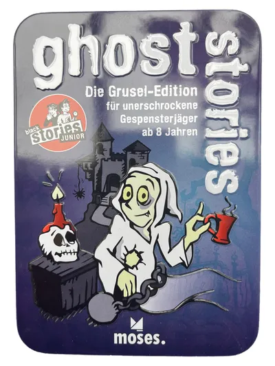 Black Stories Junior Ghost Stories Grusel-Edition Kartenspiel ab 8 Jahren moses