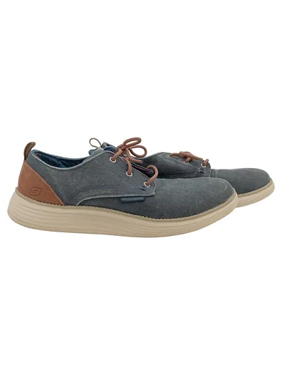 Skechers Herren Sneaker Low Classic Fit Air-Cooled Memory Foam Gr. 43 Blau