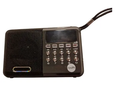 RODH 903.370 Tragbares Radio FM Akku LED Taschenlampe Mini Schwarz