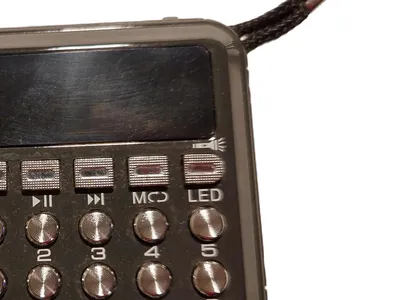 RODH 903.370 Tragbares Radio FM Akku LED Taschenlampe Mini Schwarz