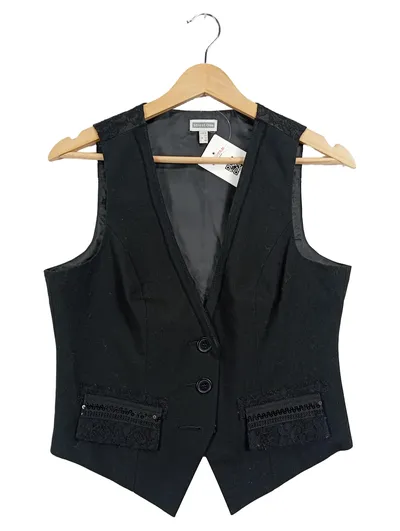 Street One Damen Anzugweste Elegant Schwarz Gr. 38