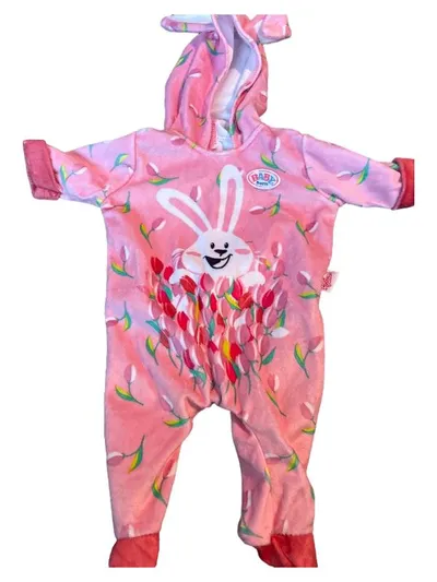 Zapf Creation Baby Born Strampler Hase Rosa Puppenkleidung Tiermotiv