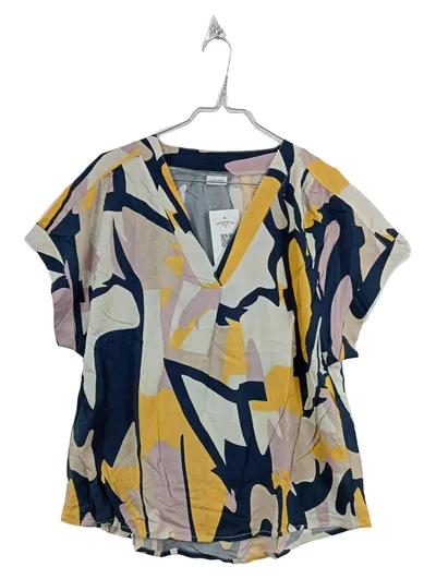 LASCANA Damen Bluse Gr. 36/38 Mehrfarbig Abstrakt Viskose Modern