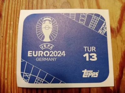 Topps UEFA EURO 2024 Deutschland Sticker TUR 13 Türkei Sammelkarte Blau