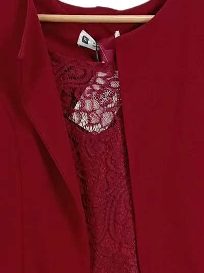 BlackButterfly Damen Spitzenkleid mit Bolero Rot Gr. XL Festlich Elegant