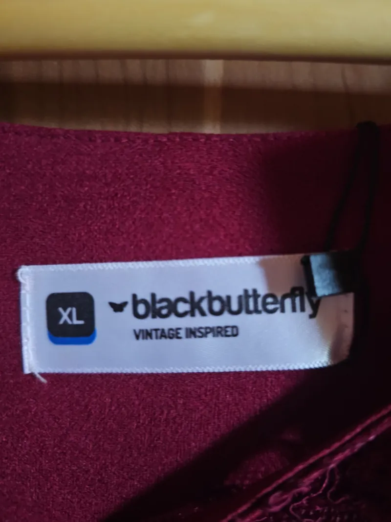 BlackButterfly Damen Spitzenkleid mit Bolero Rot Gr. XL Festlich Elegant 4