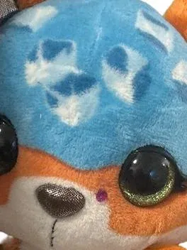Nicidoos Plüschtier Fuchs mit blauer Mütze Kuscheltier 24 cm