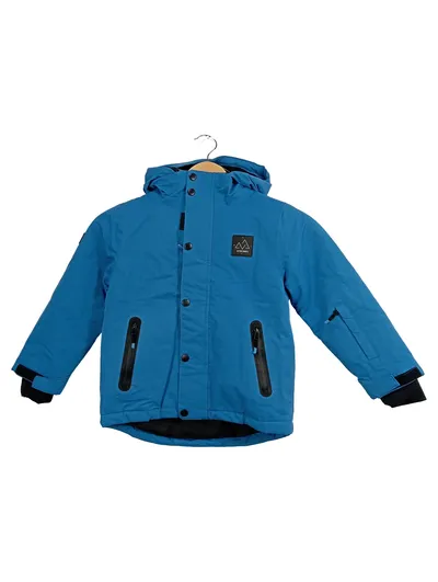 Ernsting's family Kinder Winterjacke Jungen Gr. 110 Blau Kapuze