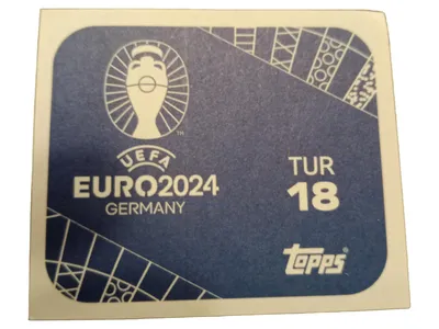 Topps UEFA EURO 2024 Deutschland Sticker TUR 18 Türkei Sammelkarte Blau
