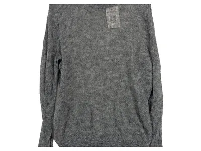 ASOS Design Pullover Herren Gr. 46/S Grau Strickpullover Wolle Mix Lochstrick