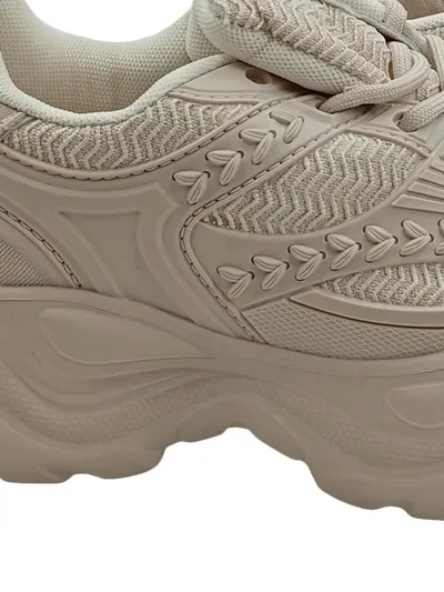 HAWKWELL Damen Sneaker low Gr. 39 Beige Modern Freizeitschuh