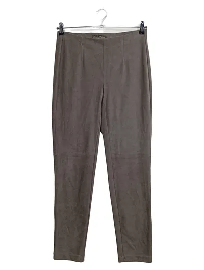 Anna Montana Limited Edition Leggings Damen Gr. 38 Grau Wildlederoptik