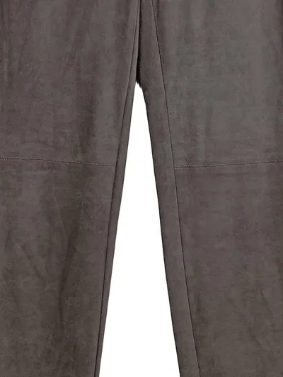 Anna Montana Limited Edition Leggings Damen Gr. 38 Grau Wildlederoptik
