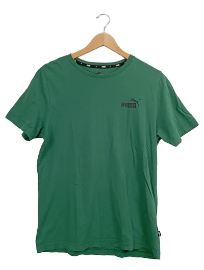 Puma Herren T-Shirt Grün Gr. 38 Sport Freizeit Baumwolle