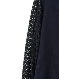 ABOUT YOU Damen Hoodie Kapuzenpullover Spitzenärmel Schwarz Gr. 38 3
