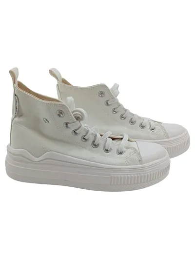 British Knights Damen Sneaker High Top Weiß Gr. 39 Plateau Freizeitschuh