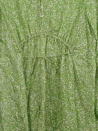 Arket Damen Freizeitkleid Blumenmuster Grün Gr. 36 Langarm Cupro Viskose 4