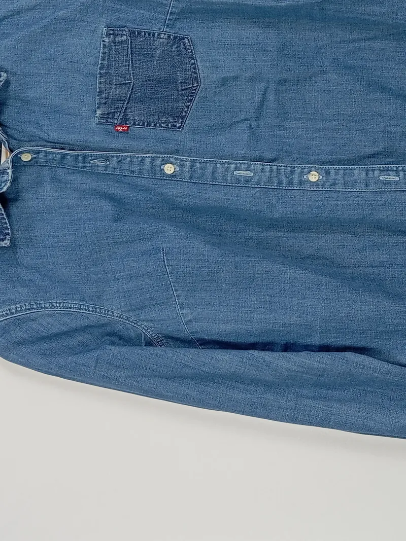 Levi's Damen Jeanshemd Blau Gr. M Baumwolle Langarm Casual 2