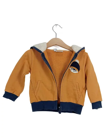 Primigino Sweatjacke Kapuzenjacke Tiger Orange Gr. 76/74 Baumwolle Mix