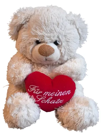 KAUFHOF Teddybär Kuscheltier Baby Plüschtier Weiß 20cm Struktur