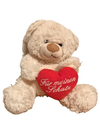 KAUFHOF Teddybär Kuscheltier Baby Plüschtier Weiß 20cm Struktur