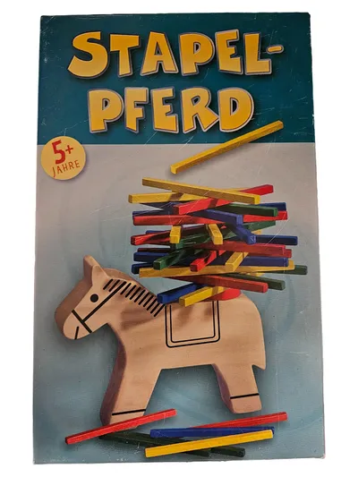 Bookmark Holz Stapelpferd Stapelspiel Pferd Geschicklichkeit ab 4 J.