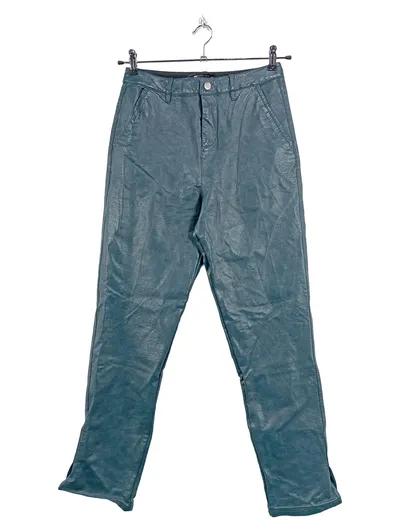 ASOS Design Lederhose Herren W30/L34 Petrol Kunstleder Straight