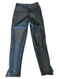 ASOS Design Lederhose Herren W30/L34 Petrol Kunstleder Straight 5