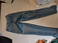 ASOS Design Lederhose Herren W30/L34 Petrol Kunstleder Straight 6
